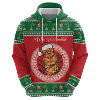 Personalized Hawaii Christmas Hoodie Tiki Santa Mele Kalikimaka LT14 - Polynesian Pride