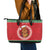 Personalized Hawaii Christmas Leather Tote Bag Tiki Santa Mele Kalikimaka