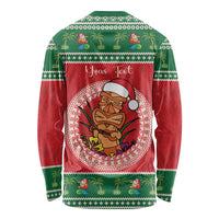 Personalized Hawaii Christmas Long Sleeve Shirt Tiki Santa Mele Kalikimaka LT14 - Polynesian Pride