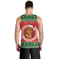 Personalized Hawaii Christmas Men Tank Top Tiki Santa Mele Kalikimaka LT14 - Polynesian Pride