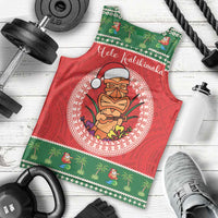 Personalized Hawaii Christmas Men Tank Top Tiki Santa Mele Kalikimaka LT14 - Polynesian Pride