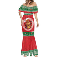 Personalized Hawaii Christmas Mermaid Dress Tiki Santa Mele Kalikimaka LT14 - Polynesian Pride
