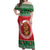 Personalized Hawaii Christmas Off Shoulder Maxi Dress Tiki Santa Mele Kalikimaka