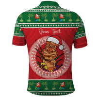 Personalized Hawaii Christmas Polo Shirt Tiki Santa Mele Kalikimaka LT14 - Polynesian Pride