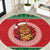 Personalized Hawaii Christmas Round Carpet Tiki Santa Mele Kalikimaka