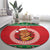 Personalized Hawaii Christmas Round Carpet Tiki Santa Mele Kalikimaka