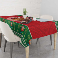 Personalized Hawaii Christmas Tablecloth Tiki Santa Mele Kalikimaka LT14 - Polynesian Pride