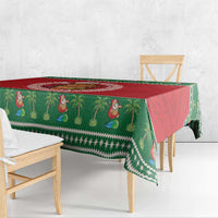 Personalized Hawaii Christmas Tablecloth Tiki Santa Mele Kalikimaka LT14 - Polynesian Pride