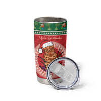 Personalized Hawaii Christmas Tumbler Cup Tiki Santa Mele Kalikimaka LT14 - Polynesian Pride