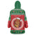 Personalized Hawaii Christmas Wearable Blanket Hoodie Tiki Santa Mele Kalikimaka