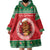 Personalized Hawaii Christmas Wearable Blanket Hoodie Tiki Santa Mele Kalikimaka