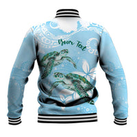 Personalised Polynesia Valentine's Day Baseball Jacket SeaTurtle Couple Polynesian - Fairy Sparkles Color LT14 - Polynesian Pride