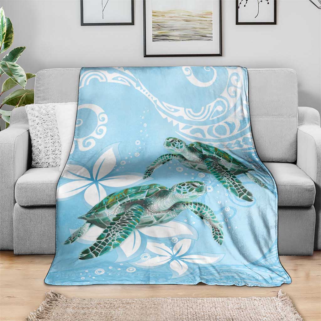 Polynesia Valentine's Day Blanket SeaTurtle Couple Polynesian - Fairy Sparkles Color LT14 - Polynesian Pride