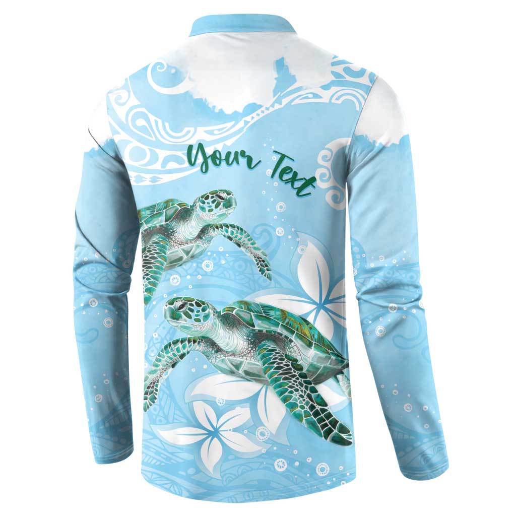 Personalised Polynesia Valentine's Day Button Sweatshirt SeaTurtle Couple Polynesian - Fairy Sparkles Color LT14 - Polynesian Pride