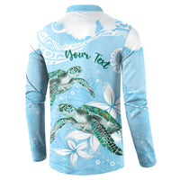 Personalised Polynesia Valentine's Day Button Sweatshirt SeaTurtle Couple Polynesian - Fairy Sparkles Color LT14 - Polynesian Pride