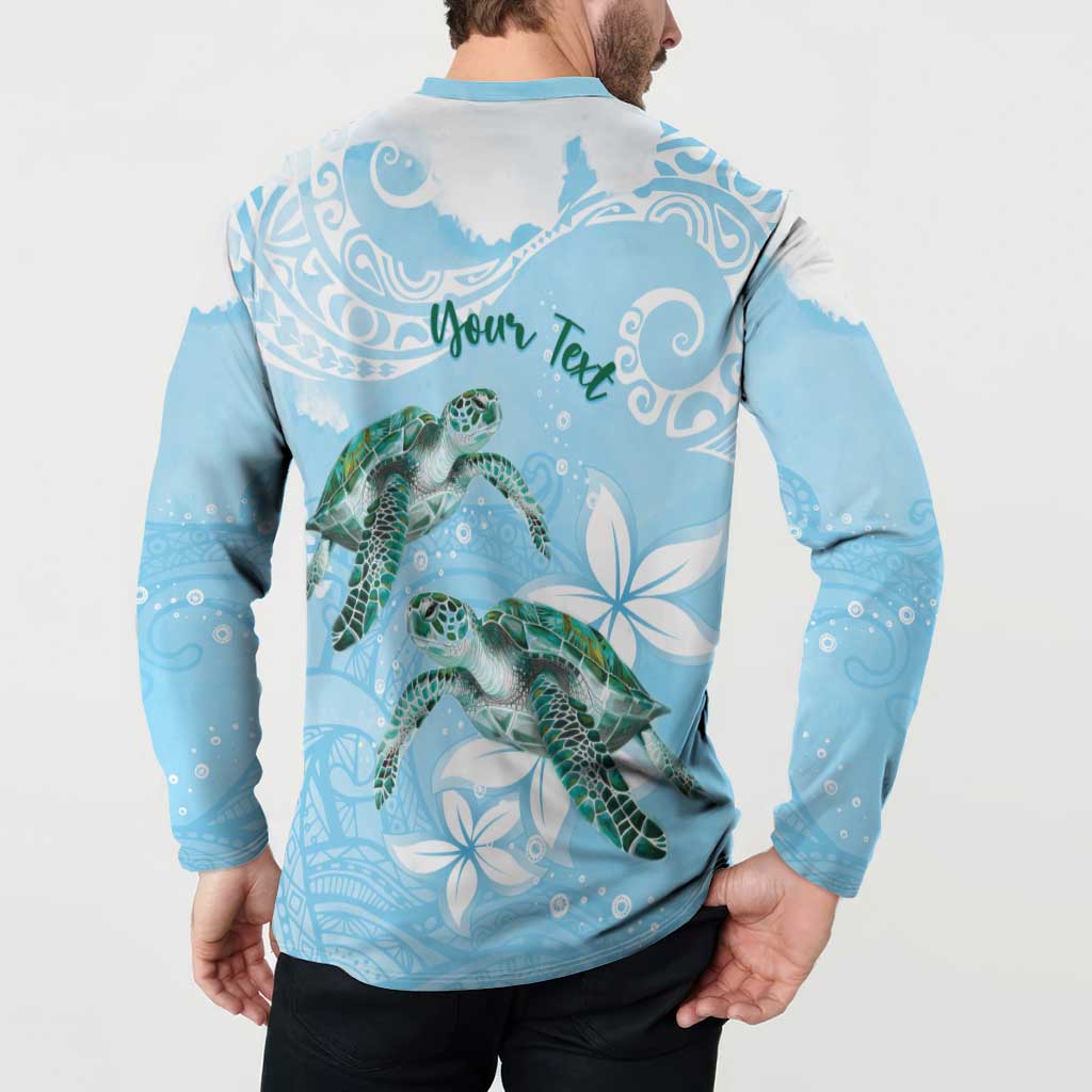 Personalised Polynesia Valentine's Day Button Sweatshirt SeaTurtle Couple Polynesian - Fairy Sparkles Color LT14 - Polynesian Pride