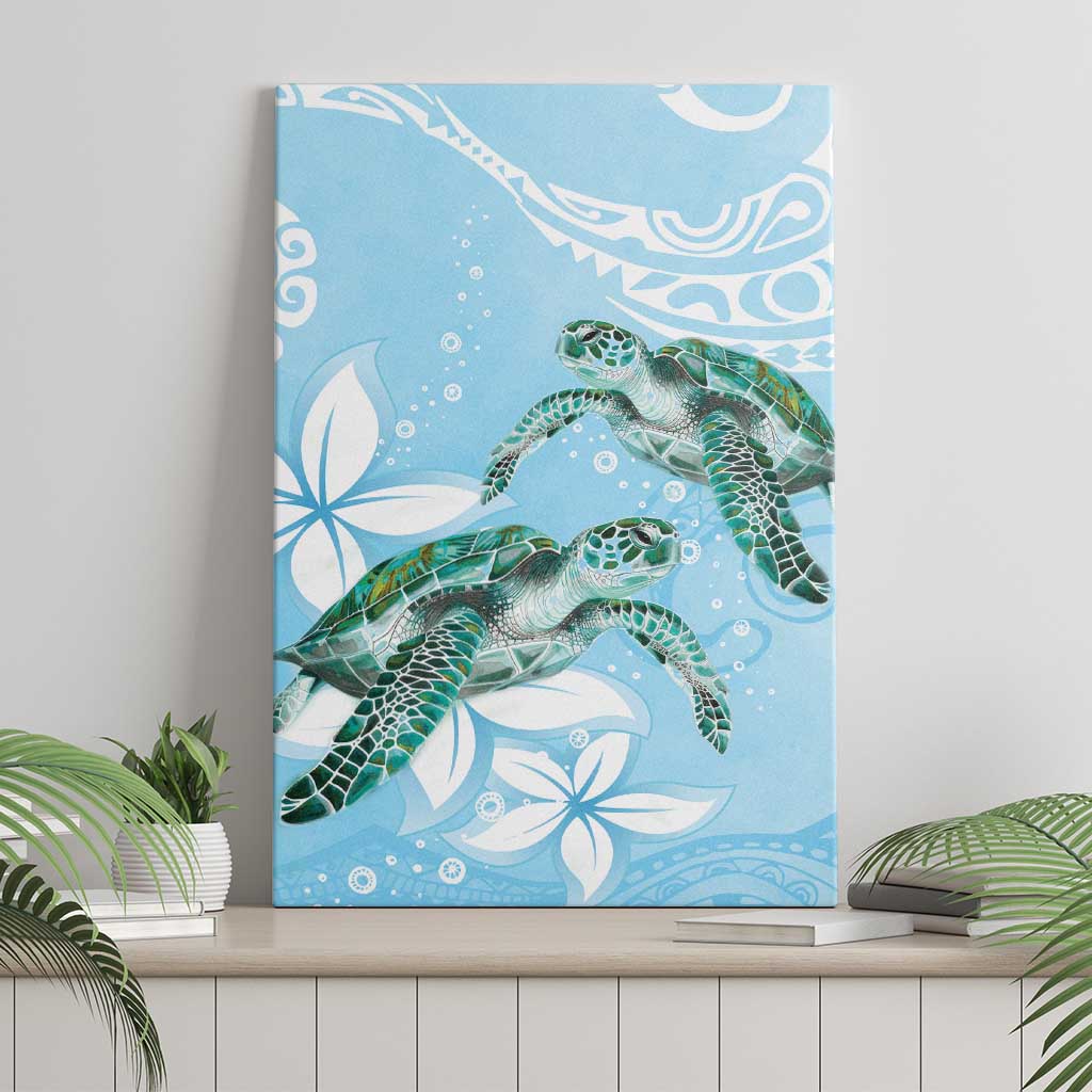 Polynesia Valentine's Day Canvas Wall Art SeaTurtle Couple Polynesian - Fairy Sparkles Color LT14 - Polynesian Pride