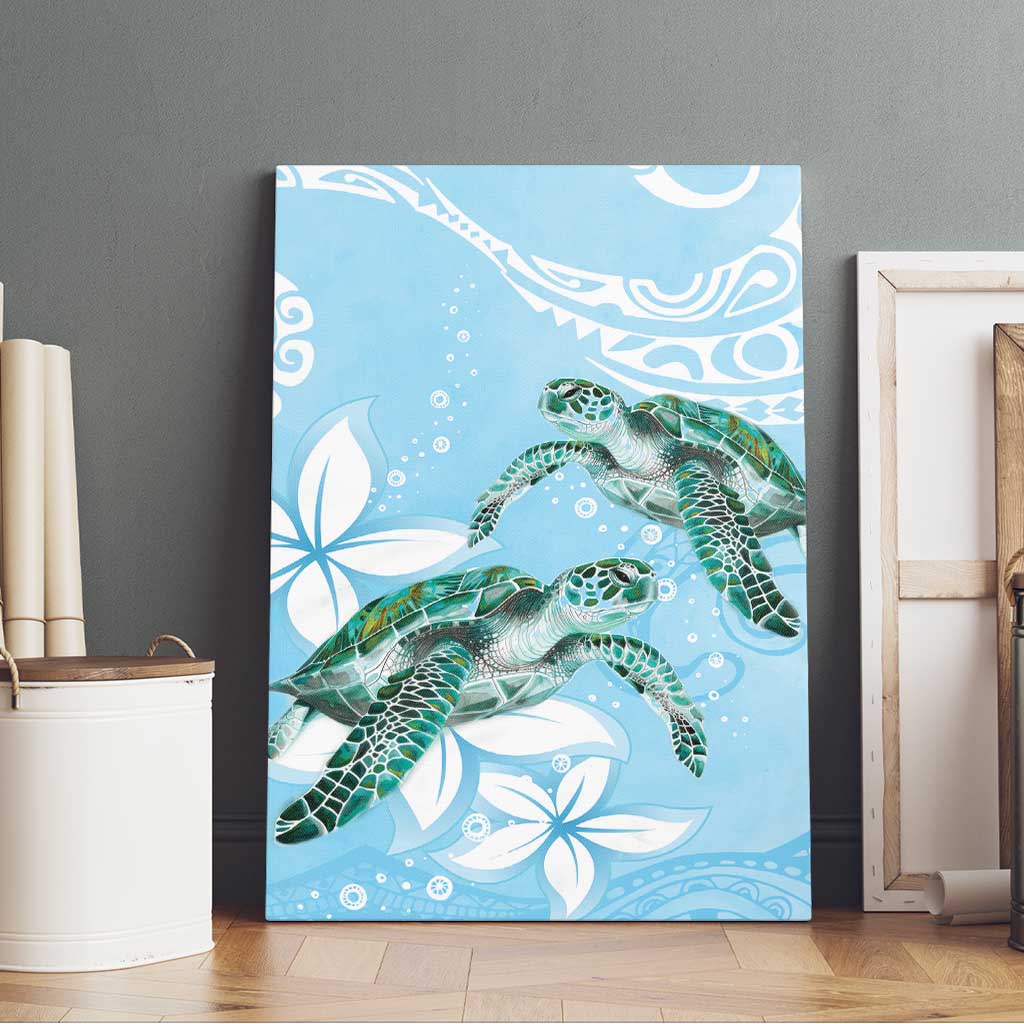 Polynesia Valentine's Day Canvas Wall Art SeaTurtle Couple Polynesian - Fairy Sparkles Color LT14 - Polynesian Pride