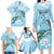 Personalised Polynesia Valentine's Day Family Matching Long Sleeve Bodycon Dress and Hawaiian Shirt SeaTurtle Couple Polynesian - Fairy Sparkles Color