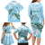 Personalised Polynesia Valentine's Day Family Matching Long Sleeve Bodycon Dress and Hawaiian Shirt SeaTurtle Couple Polynesian - Fairy Sparkles Color