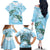 Personalised Polynesia Valentine's Day Family Matching Off The Shoulder Long Sleeve Dress and Hawaiian Shirt SeaTurtle Couple Polynesian - Fairy Sparkles Color