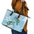 Polynesia Valentine's Day Leather Tote Bag SeaTurtle Couple Polynesian - Fairy Sparkles Color