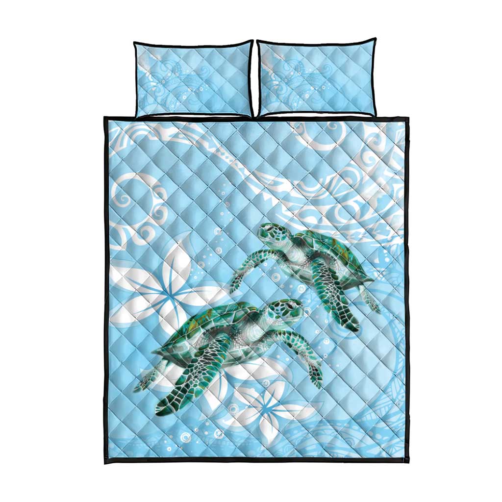 Polynesia Valentine's Day Quilt Bed Set SeaTurtle Couple Polynesian - Fairy Sparkles Color LT14 - Polynesian Pride