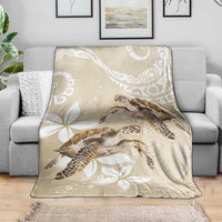 Happy Valentine's Day Polynesia Blanket SeaTurtle Couple Polynesian - Pollinate Color LT14 - Polynesian Pride