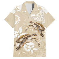 Happy Valentine's Day Polynesia Hawaiian Shirt SeaTurtle Couple Polynesian - Pollinate Color LT14 Beige - Polynesian Pride