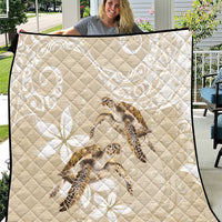 Happy Valentine's Day Polynesia Quilt SeaTurtle Couple Polynesian - Pollinate Color LT14 Beige - Polynesian Pride