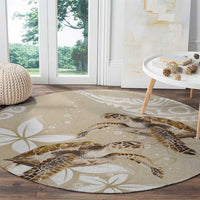 Happy Valentine's Day Polynesia Round Carpet SeaTurtle Couple Polynesian - Pollinate Color LT14 - Polynesian Pride