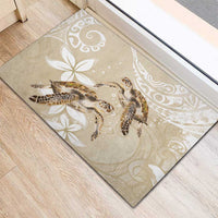Happy Valentine's Day Polynesia Rubber Doormat SeaTurtle Couple Polynesian - Pollinate Color LT14 - Polynesian Pride