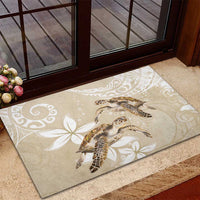 Happy Valentine's Day Polynesia Rubber Doormat SeaTurtle Couple Polynesian - Pollinate Color LT14 - Polynesian Pride