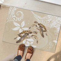 Happy Valentine's Day Polynesia Rubber Doormat SeaTurtle Couple Polynesian - Pollinate Color LT14 - Polynesian Pride