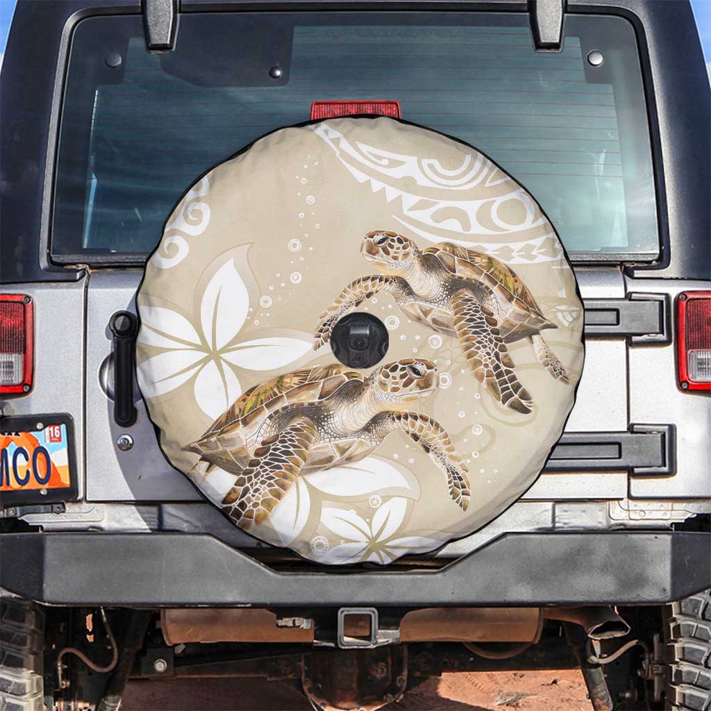 Happy Valentine's Day Polynesia Spare Tire Cover SeaTurtle Couple Polynesian - Pollinate Color