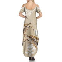 Happy Valentine's Day Polynesia Summer Maxi Dress SeaTurtle Couple Polynesian - Pollinate Color LT14 - Polynesian Pride