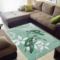 Happy Valentine's Day Polynesia Area Rug SeaTurtle Couple Polynesian - Green Lester Color LT14 - Polynesian Pride