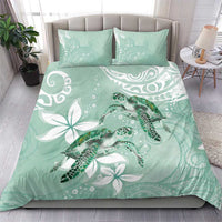 Happy Valentine's Day Polynesia Bedding Set SeaTurtle Couple Polynesian - Green Lester Color LT14 - Polynesian Pride