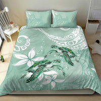 Happy Valentine's Day Polynesia Bedding Set SeaTurtle Couple Polynesian - Green Lester Color LT14 - Polynesian Pride