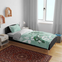 Happy Valentine's Day Polynesia Bedding Set SeaTurtle Couple Polynesian - Green Lester Color LT14 - Polynesian Pride