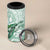 Happy Valentine's Day Polynesia 4 in 1 Can Cooler Tumbler SeaTurtle Couple Polynesian - Green Lester Color