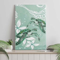 Happy Valentine's Day Polynesia Canvas Wall Art SeaTurtle Couple Polynesian - Green Lester Color LT14 - Polynesian Pride