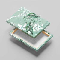 Happy Valentine's Day Polynesia Canvas Wall Art SeaTurtle Couple Polynesian - Green Lester Color LT14 - Polynesian Pride