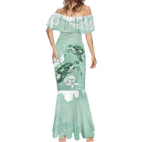Happy Valentine's Day Polynesia Mermaid Dress SeaTurtle Couple Polynesian - Green Lester Color LT14 - Polynesian Pride