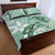 Happy Valentine's Day Polynesia Quilt Bed Set SeaTurtle Couple Polynesian - Green Lester Color