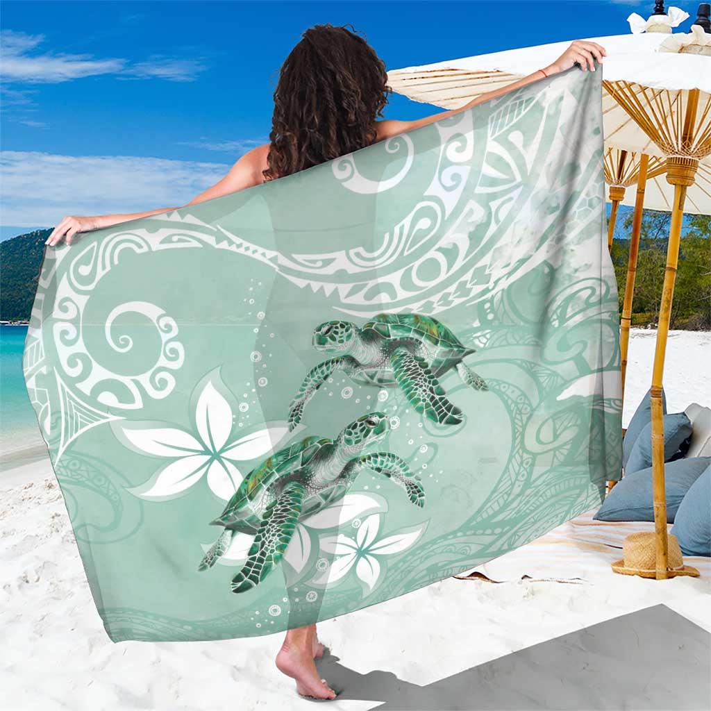 Happy Valentine's Day Polynesia Sarong SeaTurtle Couple Polynesian - Green Lester Color LT14 One Size 44 x 66 inches Green - Polynesian Pride