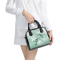 Happy Valentine's Day Polynesia Shoulder Handbag SeaTurtle Couple Polynesian - Green Lester Color LT14 - Polynesian Pride