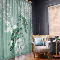 Happy Valentine's Day Polynesia Window Curtain SeaTurtle Couple Polynesian - Green Lester Color LT14 - Polynesian Pride
