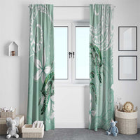 Happy Valentine's Day Polynesia Window Curtain SeaTurtle Couple Polynesian - Green Lester Color LT14 - Polynesian Pride
