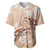 Happy Valentine's Day Polynesia Baseball Jersey SeaTurtle Couple Polynesian - Desert Sand Color